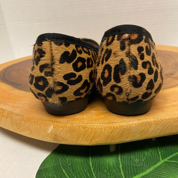 Sasha London BALLET Leopard Print dyed Pony Hair Ballet Flats - Picture 6 of 9